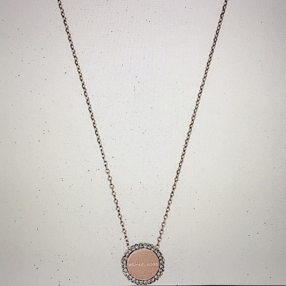 MICHAEL KORS - ROSE GOLD-TONE PENDANT NECKLACE - Picture 10 of 13